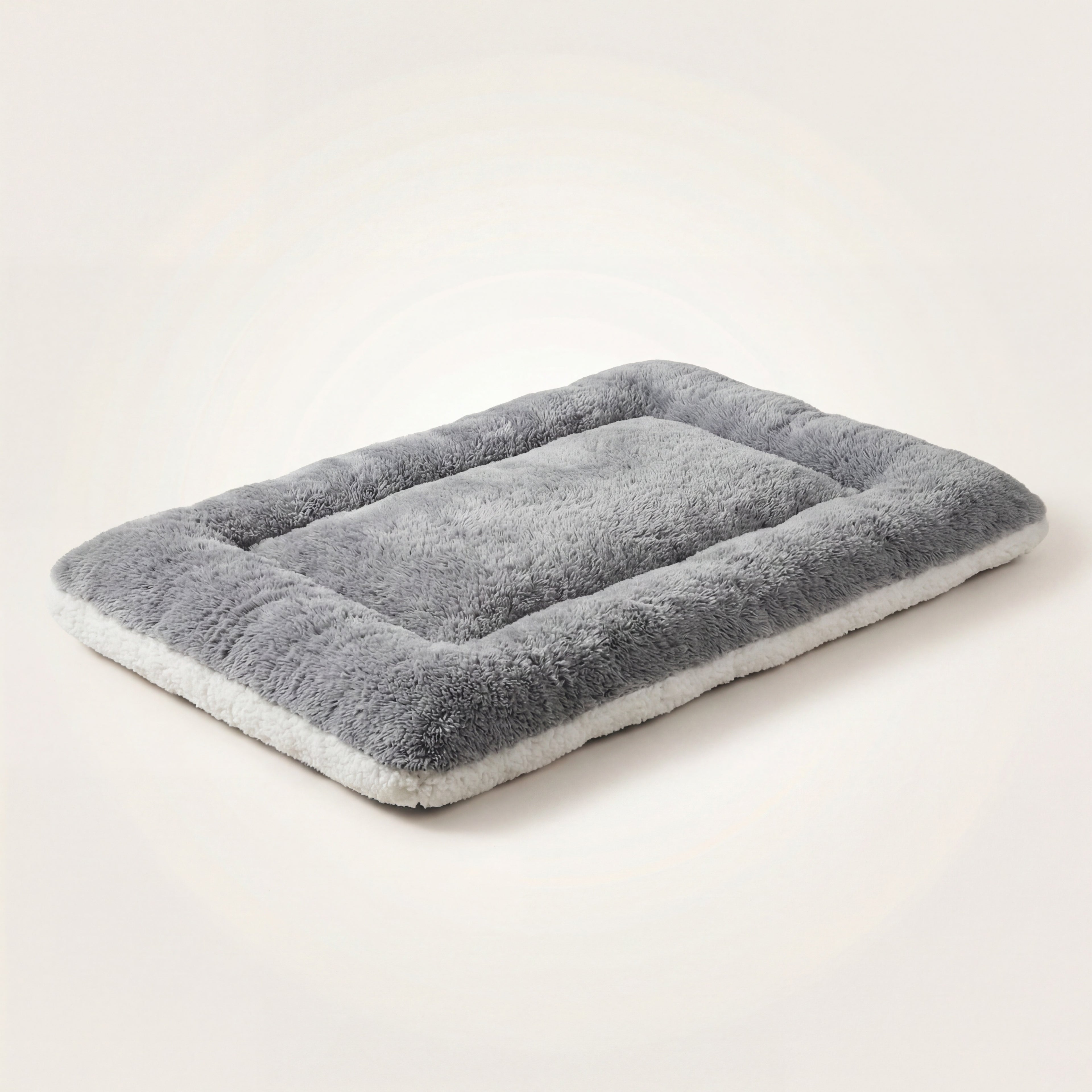 Tapis de couchage pour chien en fausse fourrure grise