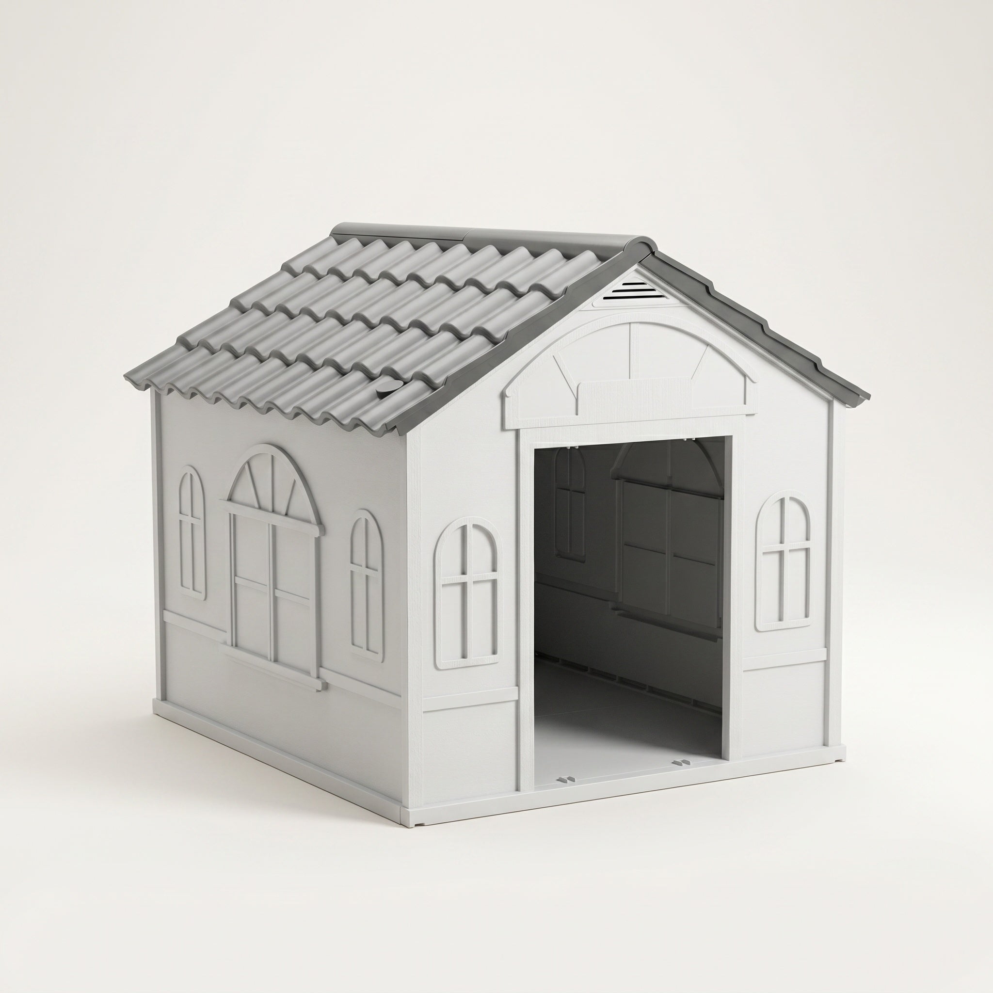 Niche maison pour chien gris