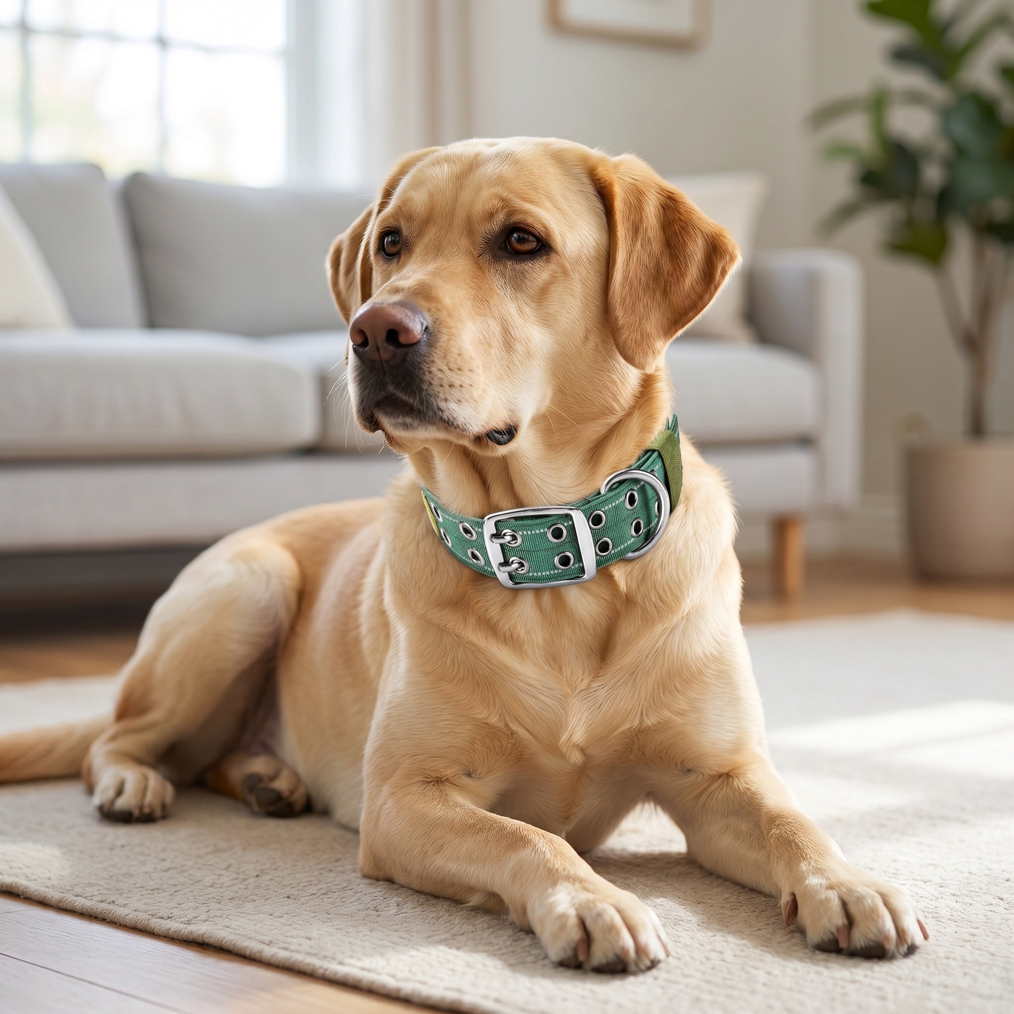 Collier renforcé pour chien avec boucle métallique