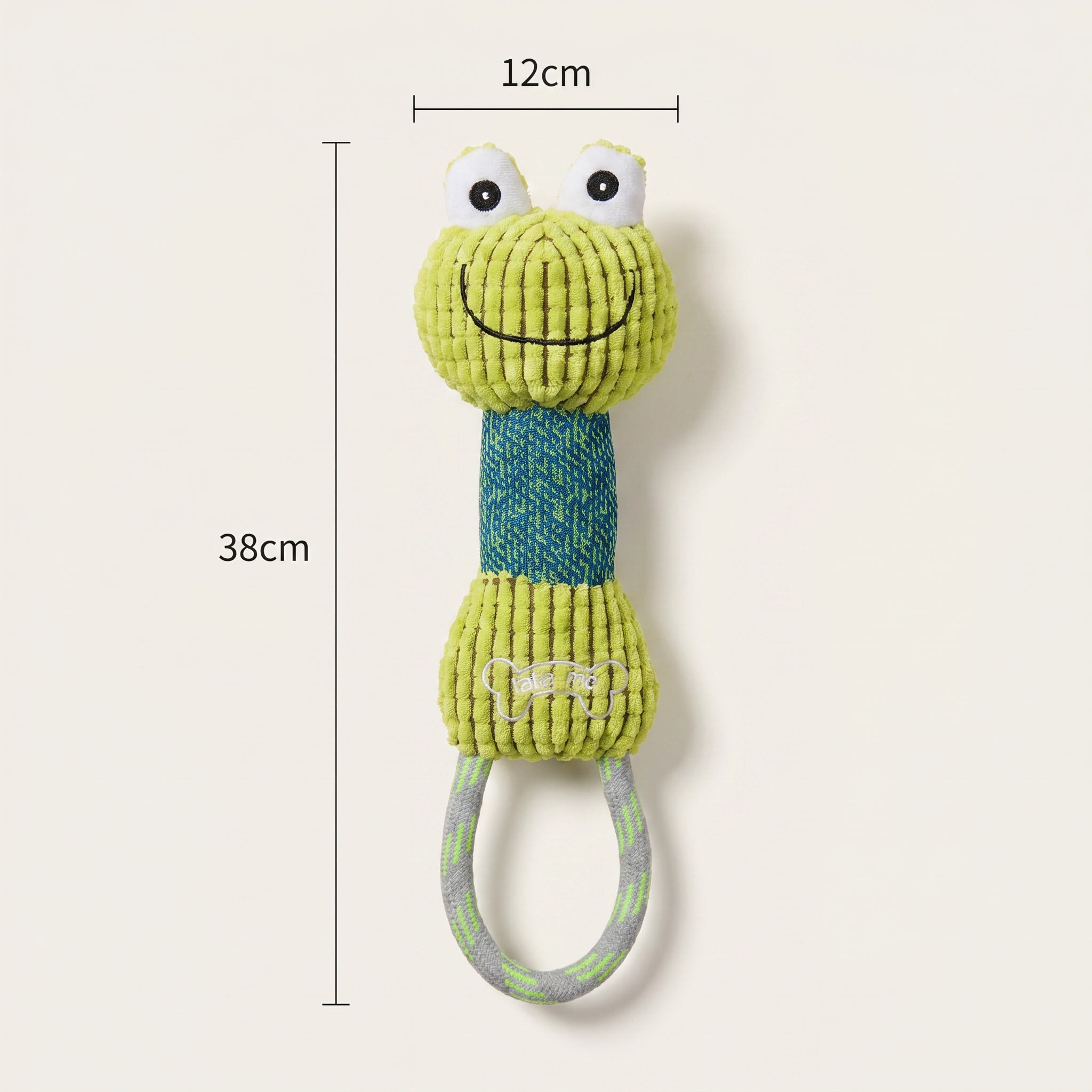 Jouet pour chien en peluche avec anneau
