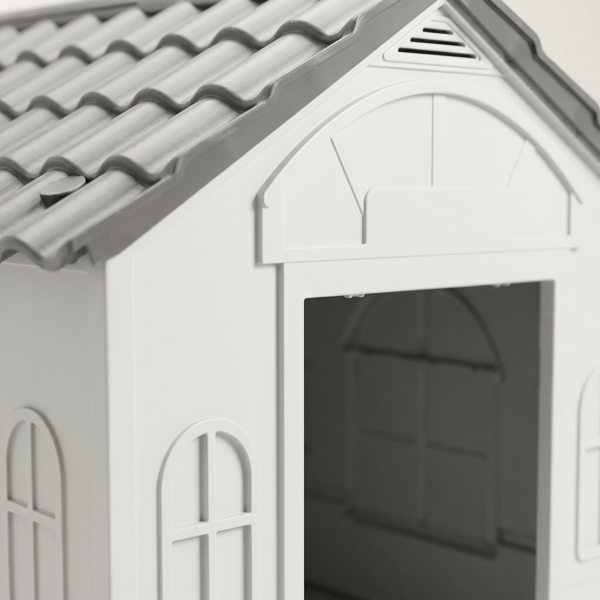 Niche maison pour chien gris