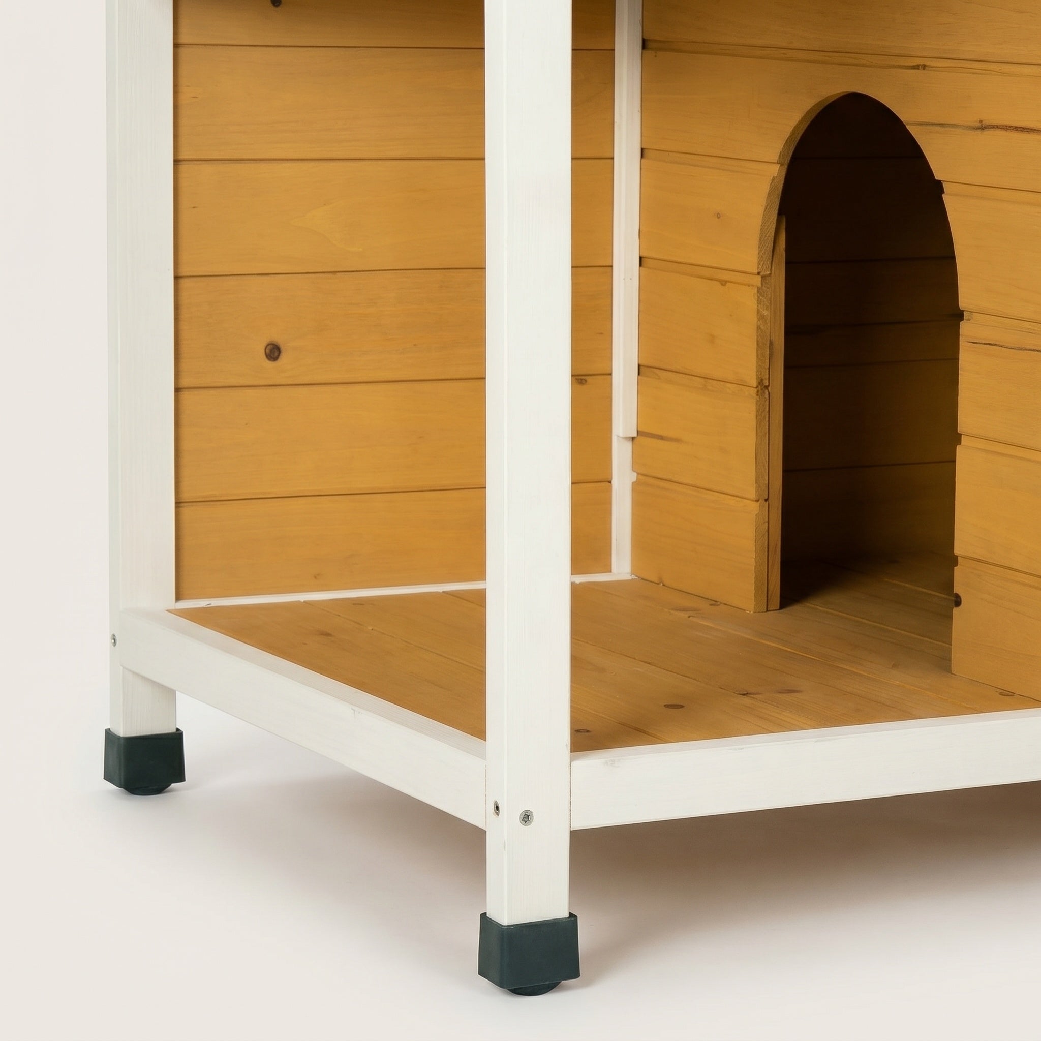 Niche pour chien en bois jaune