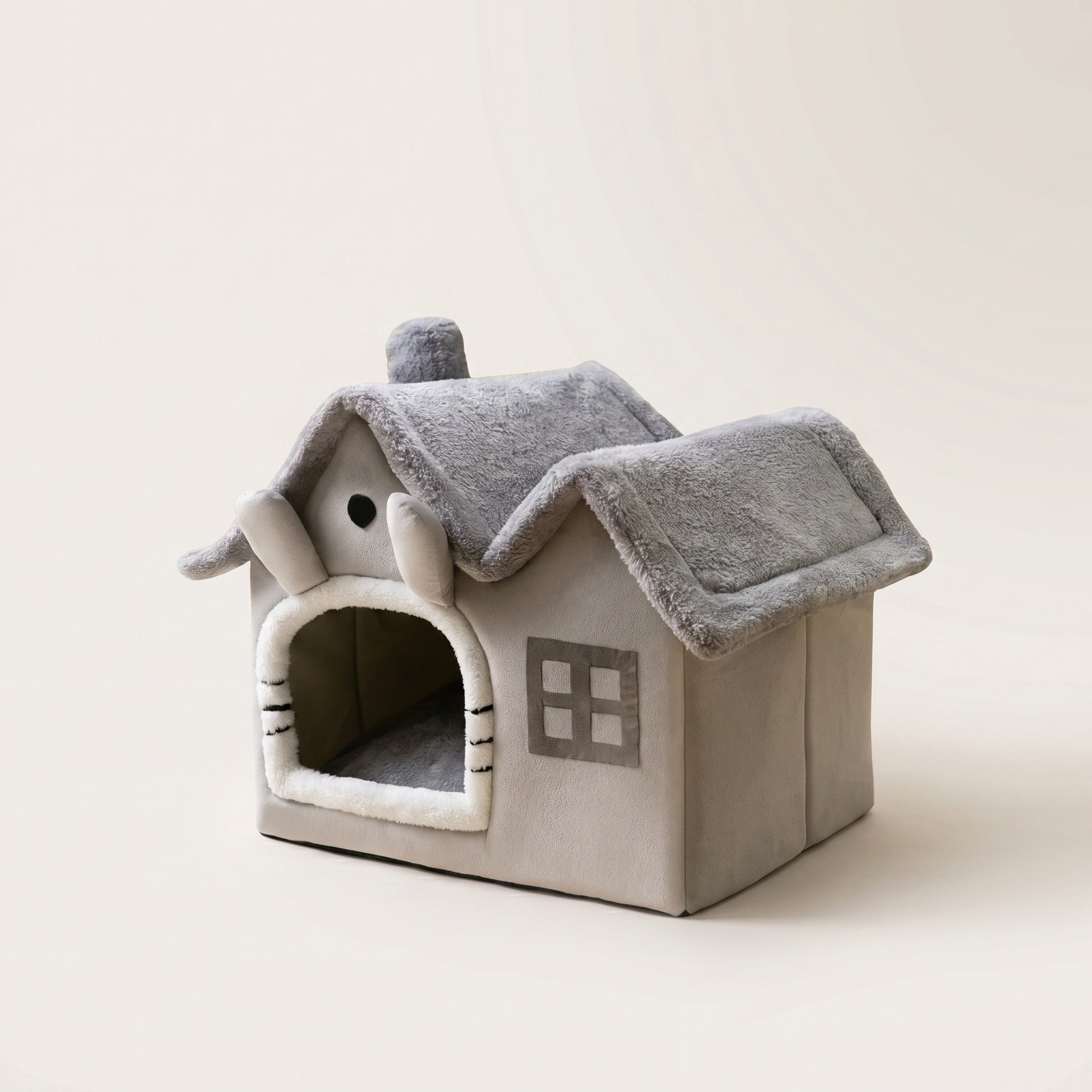 Maison pour chien en peluche design cosy