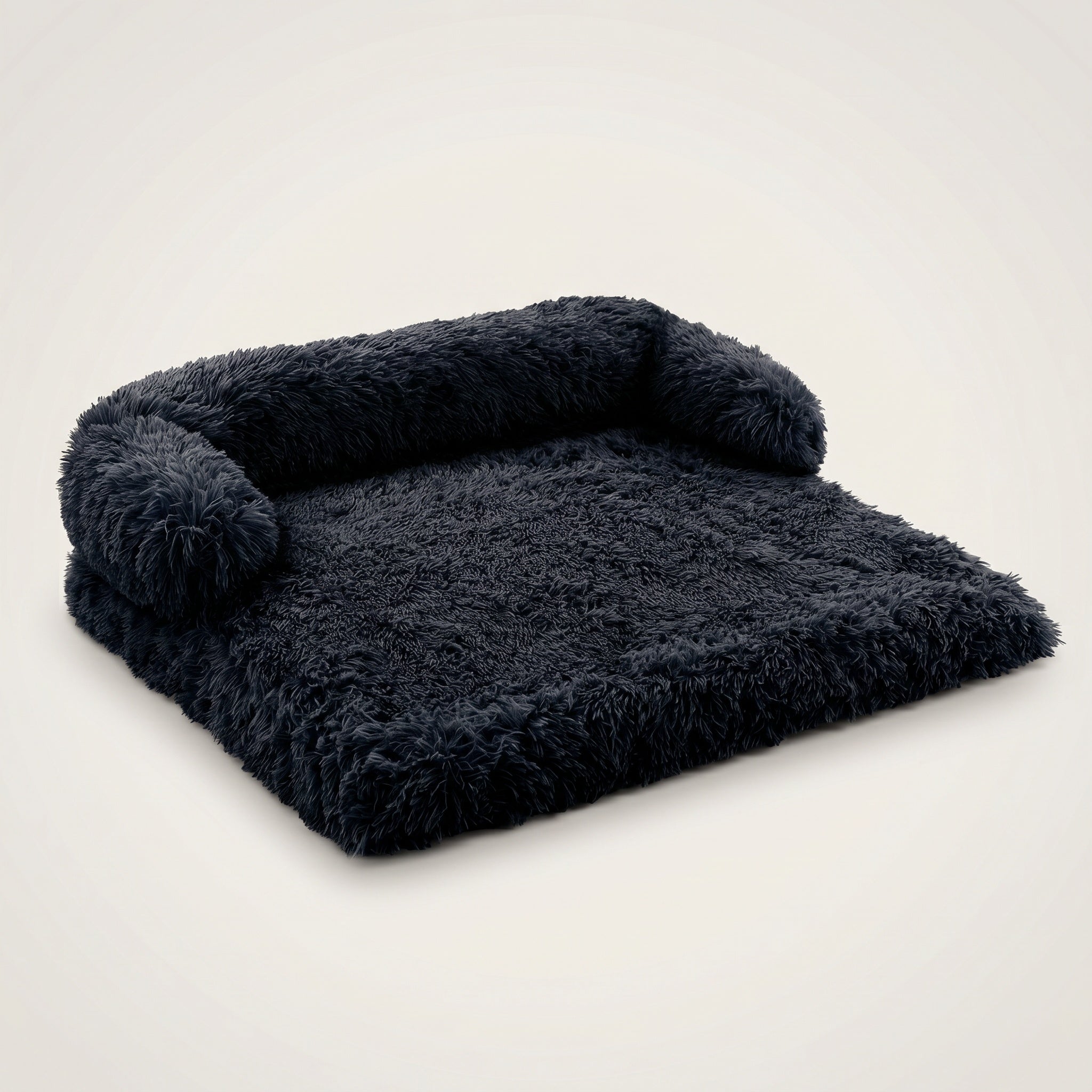 Matelas pour chien en peluche avec bords