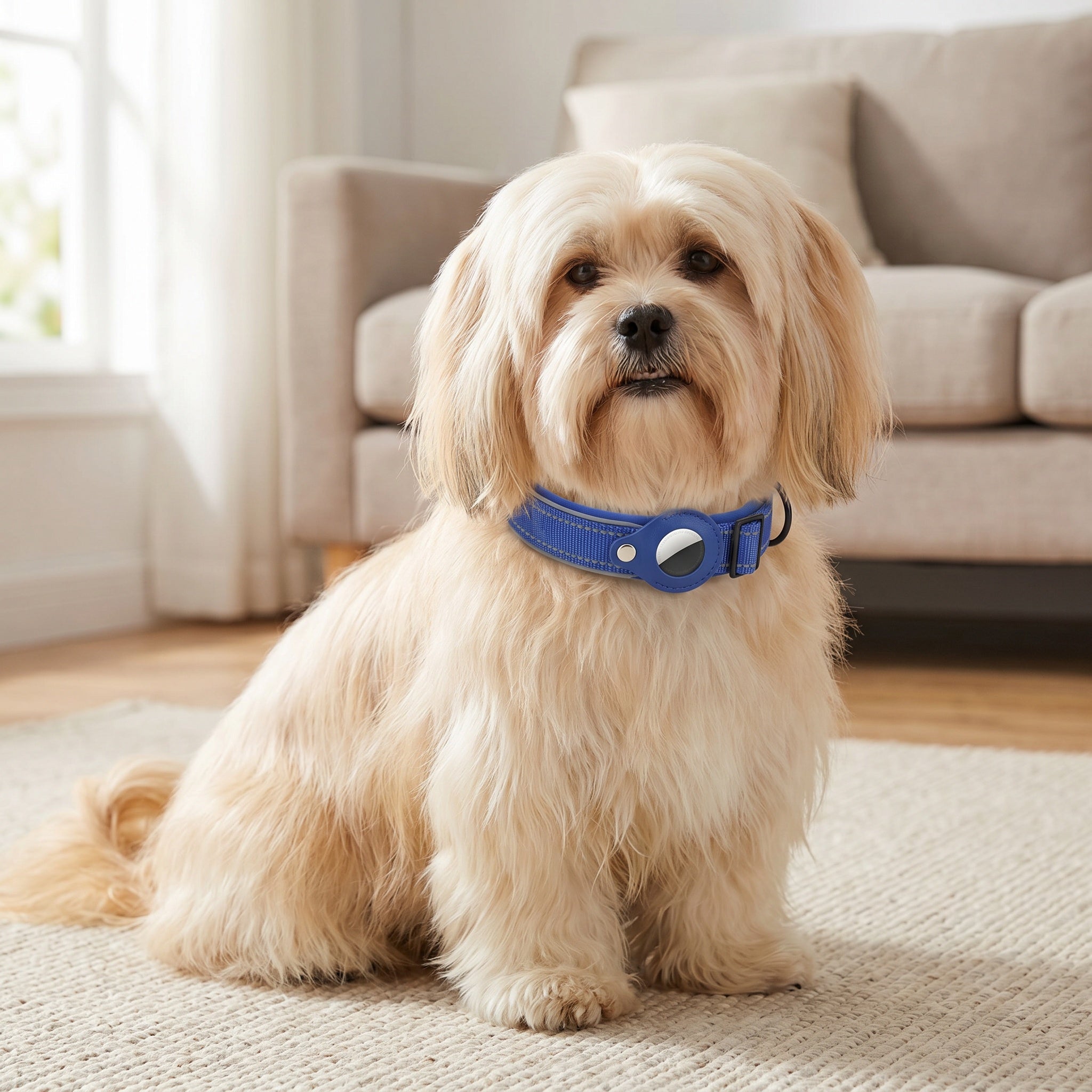 Collier réfléchissant pour chien avec support GPS
