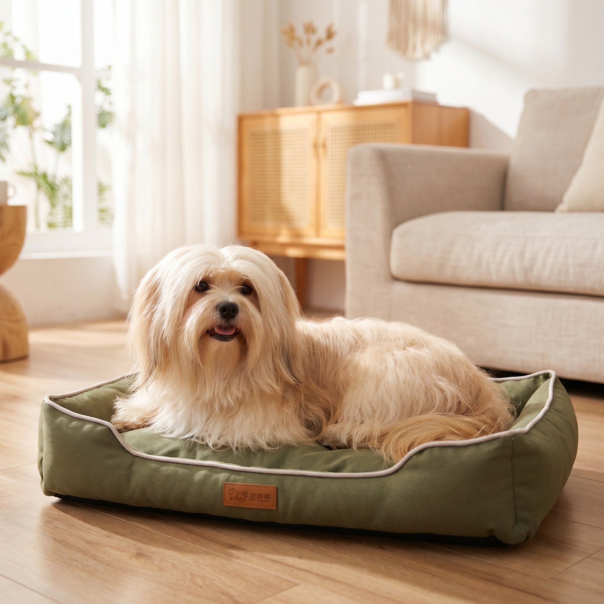 Panier pour chien en tissu résistant