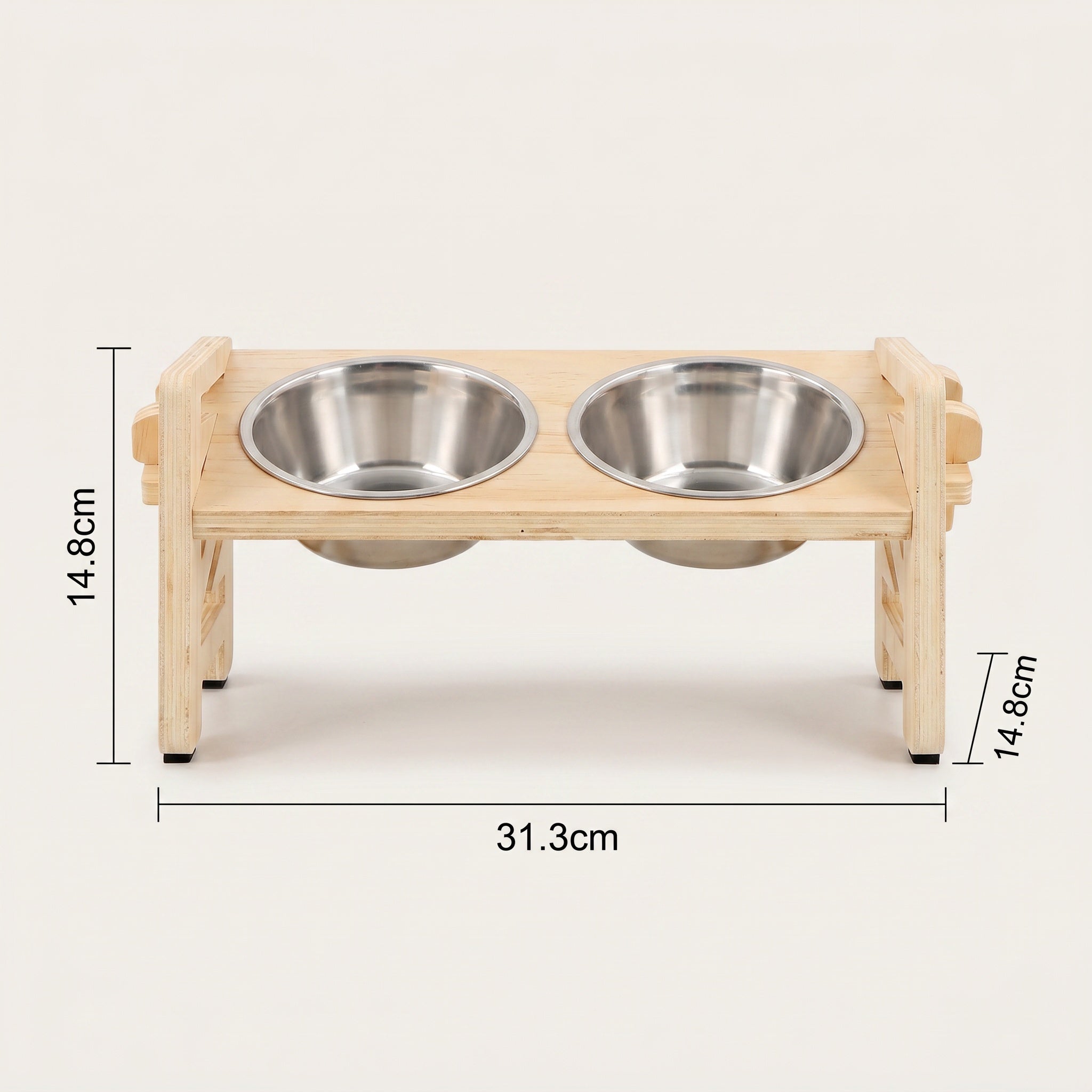 Gamelle Surélevée Bois et son tapis pour chien
