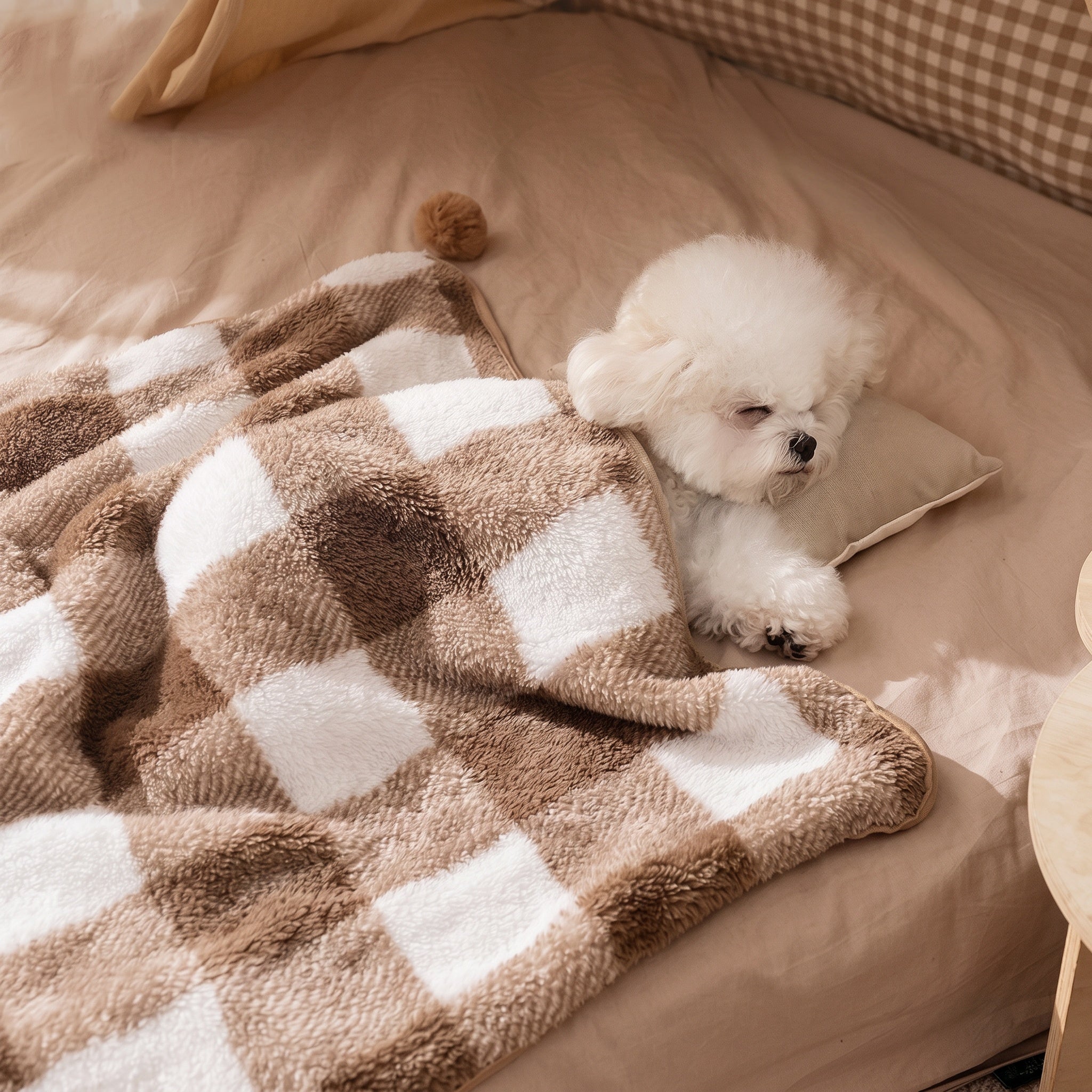 Couverture à Motifs Carreaux pour Chien