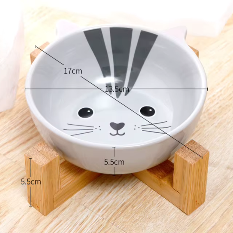 Gamelle animaux surélevée en bois pour chien