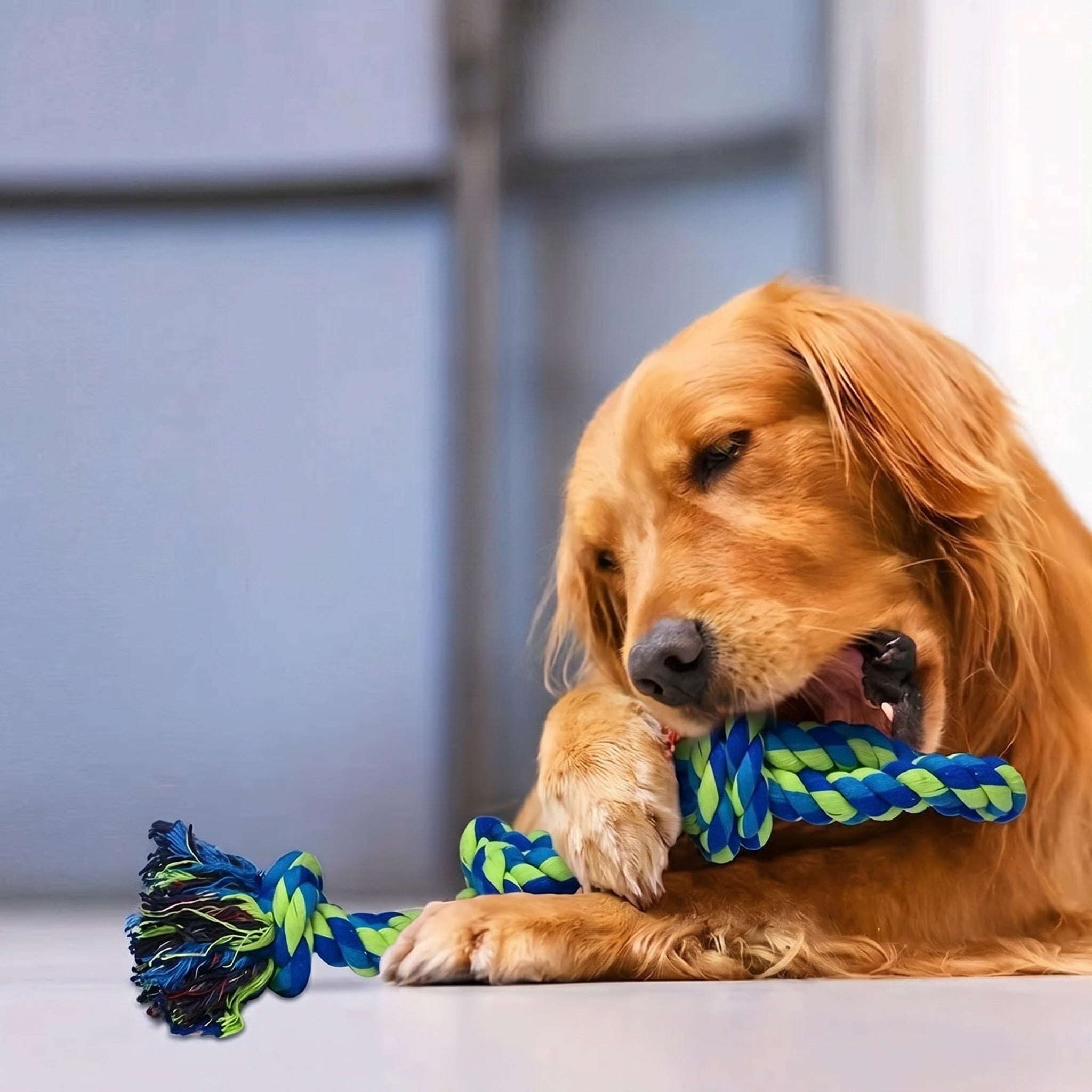 Corde à nœuds pour chien