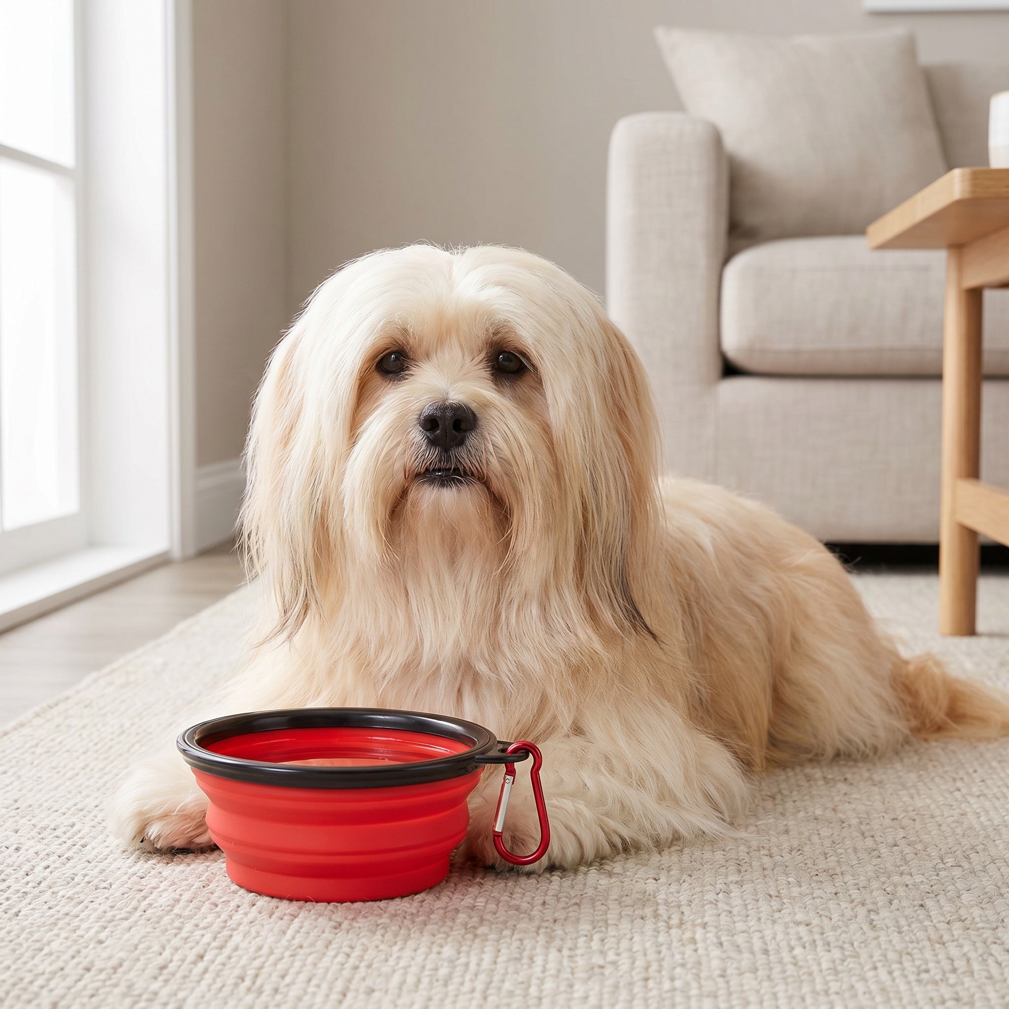 Gamelle pliable de voyage pour chien