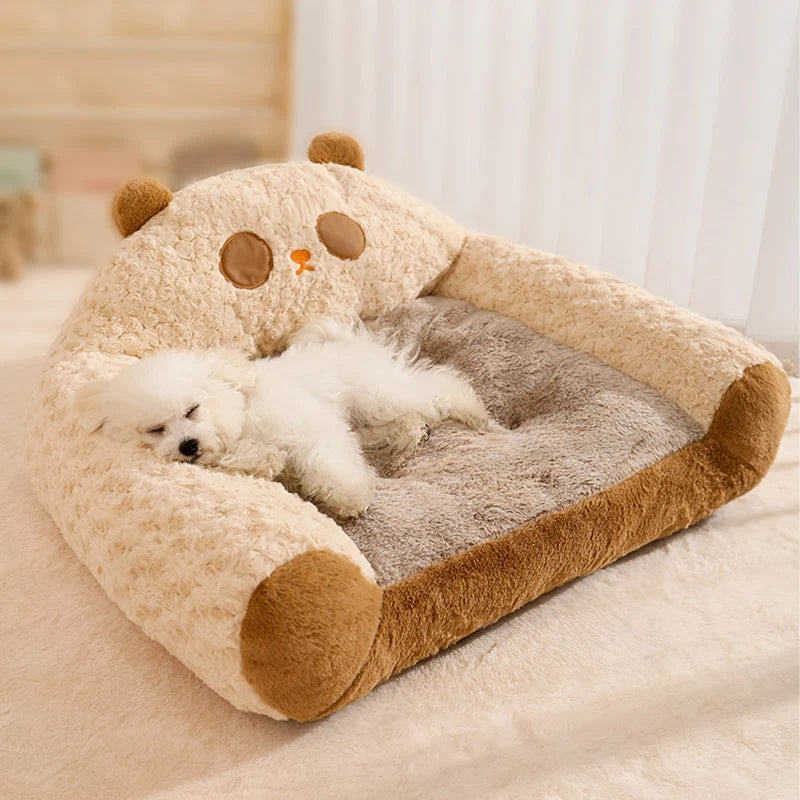 Panier pour chien en peluche douce