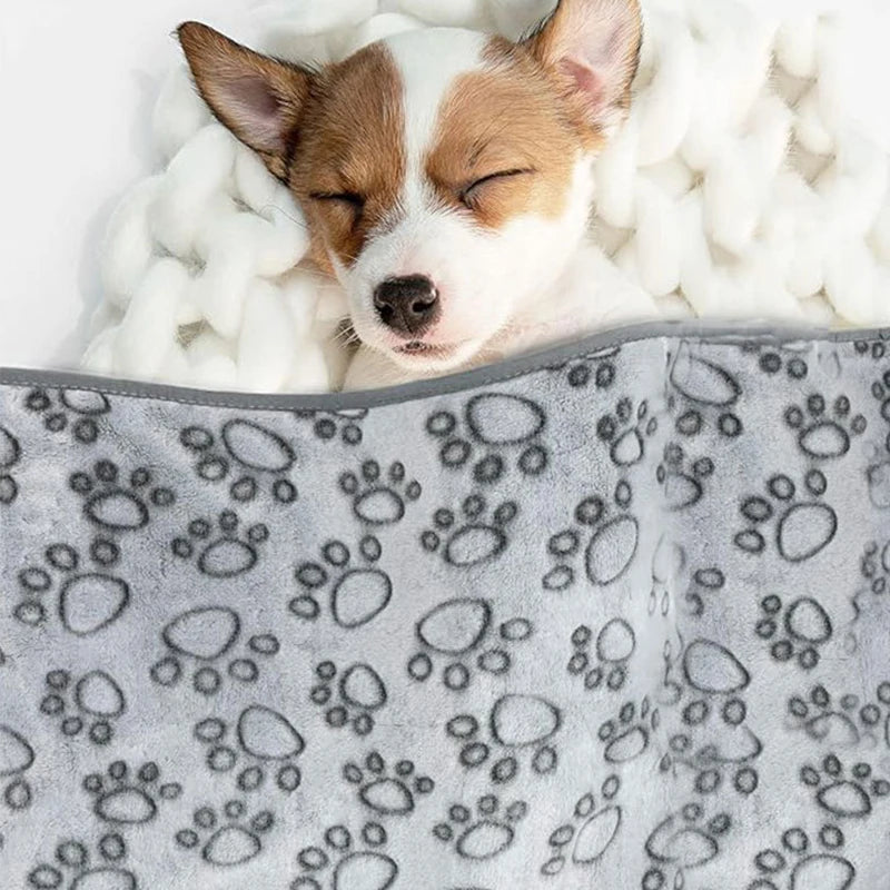 Couverture Douce pour Chien à Motifs Pattes