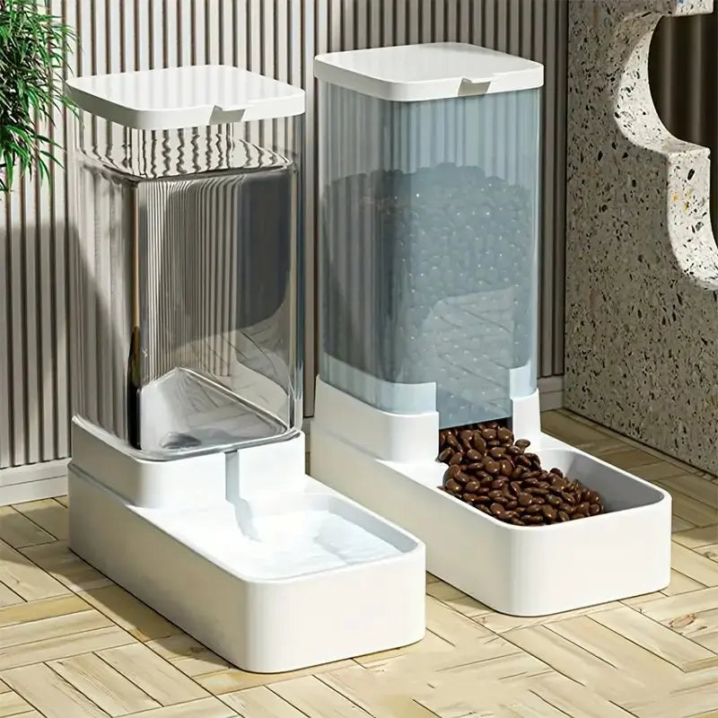 Distributeur d’eau et croquettes pour chien