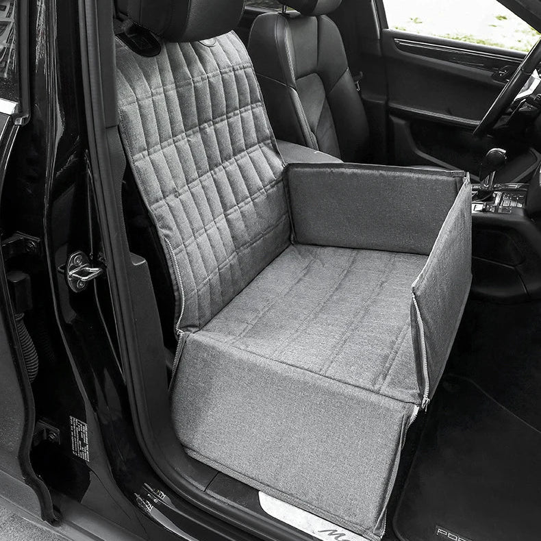 Siège voiture Gris sécurisé pour chien