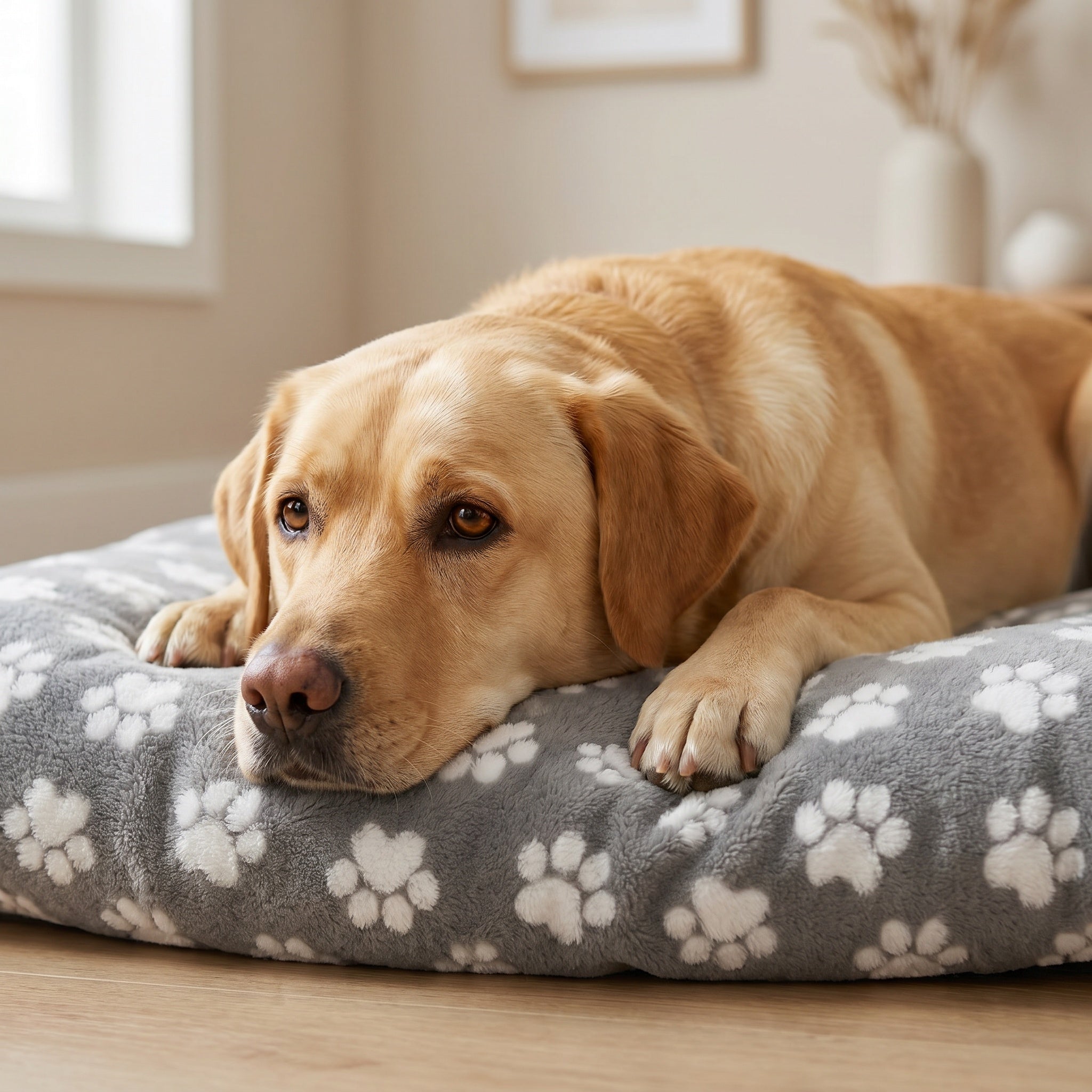 Coussin rectangulaire pour chien moelleux
