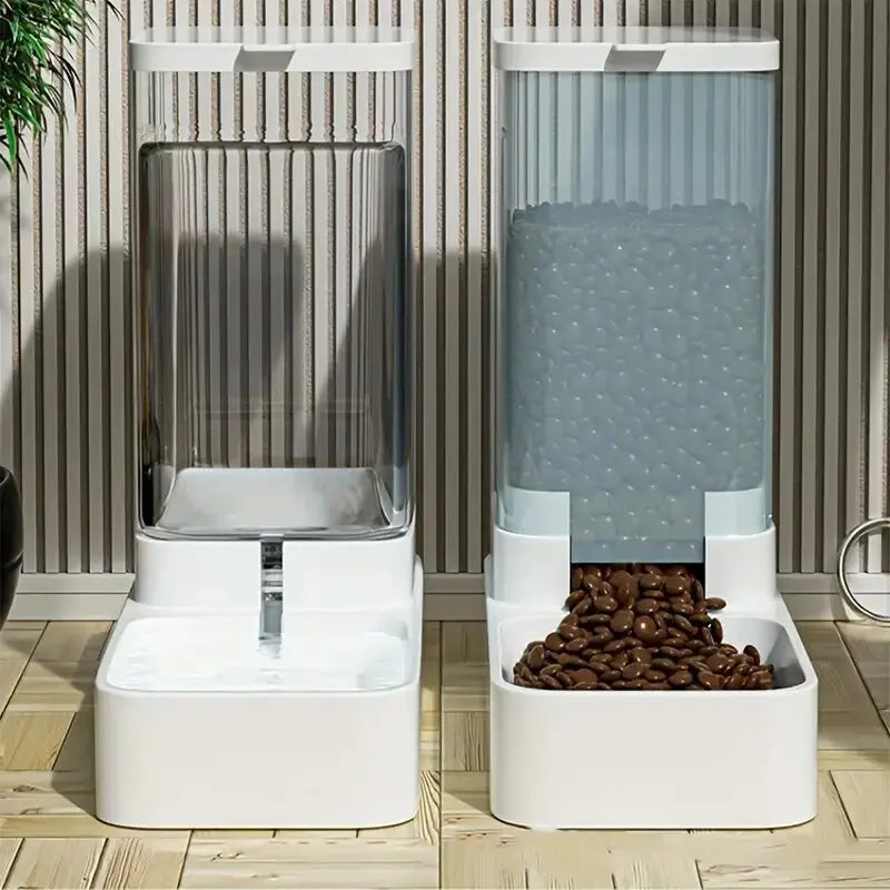 Distributeur d’eau et croquettes pour chien