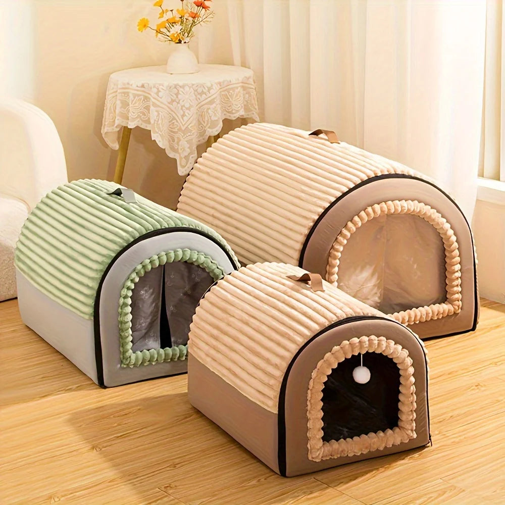 Tente pour chien en peluche