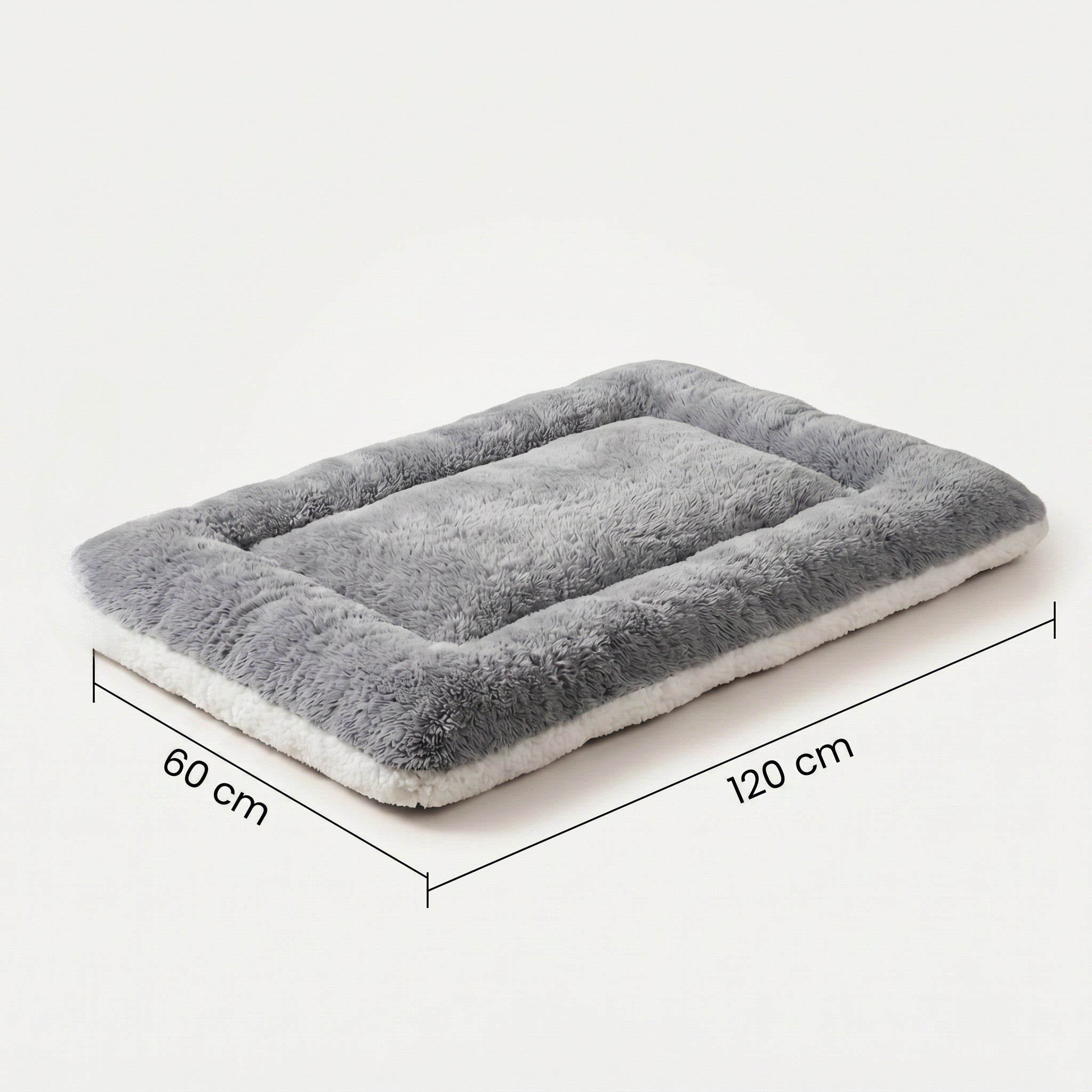 Tapis de couchage pour chien en fausse fourrure grise