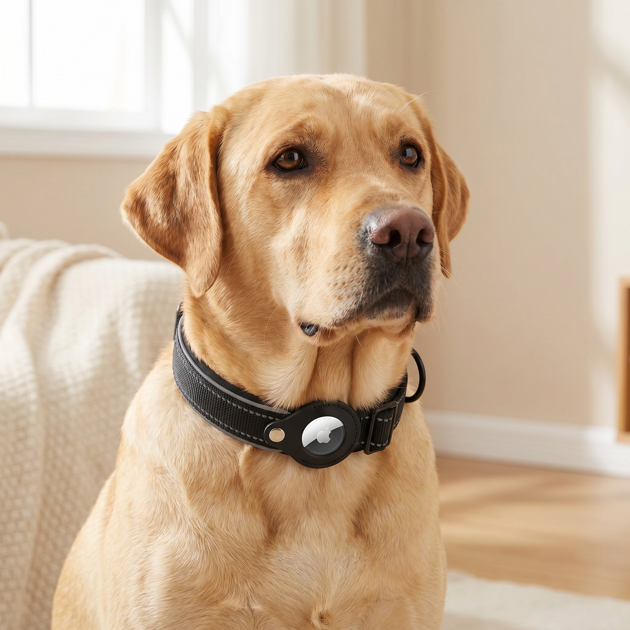 Collier réfléchissant pour chien avec support GPS