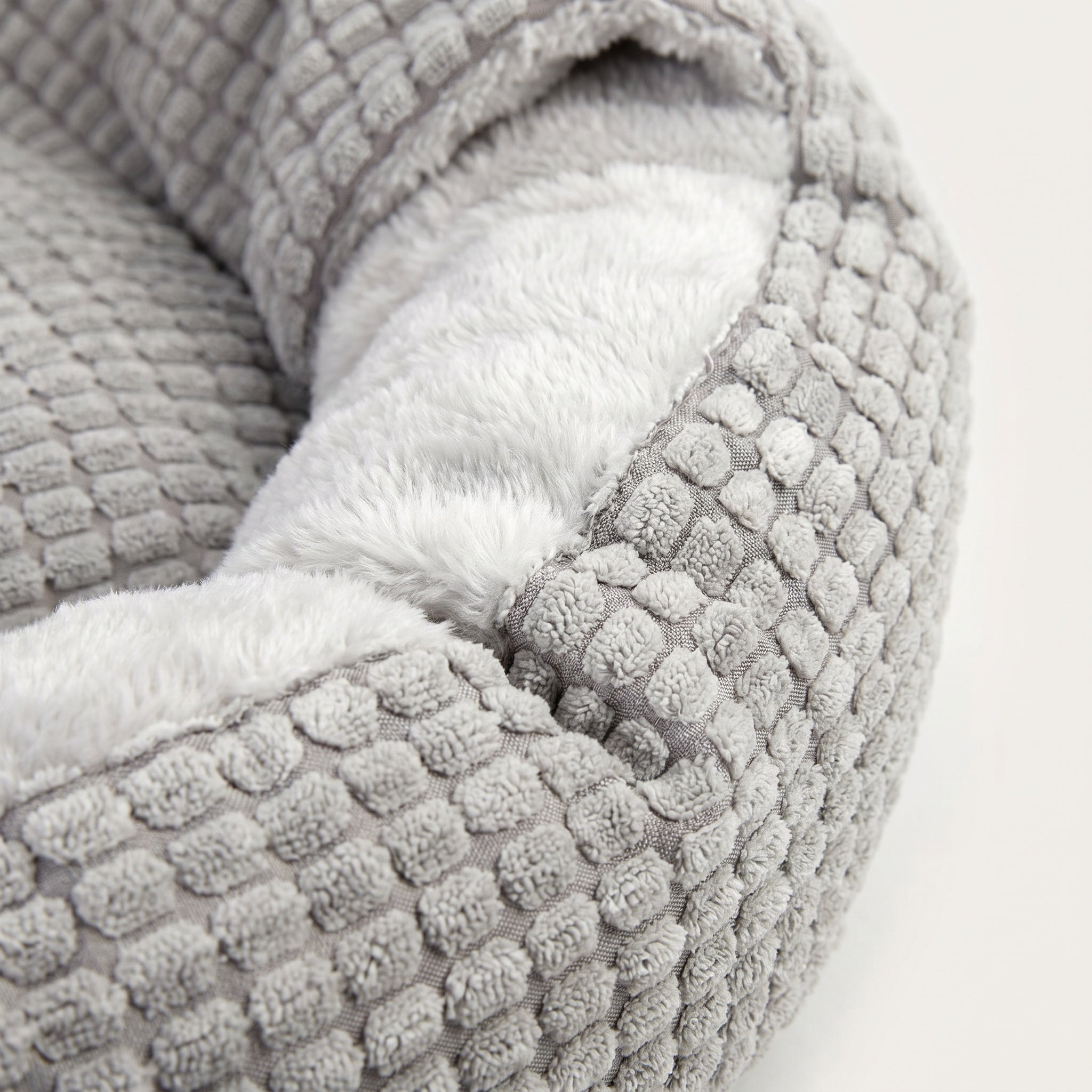 Panier rond et couverture pour chien en tissu doux