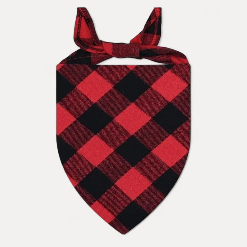 Bandana à carreaux pour chien
