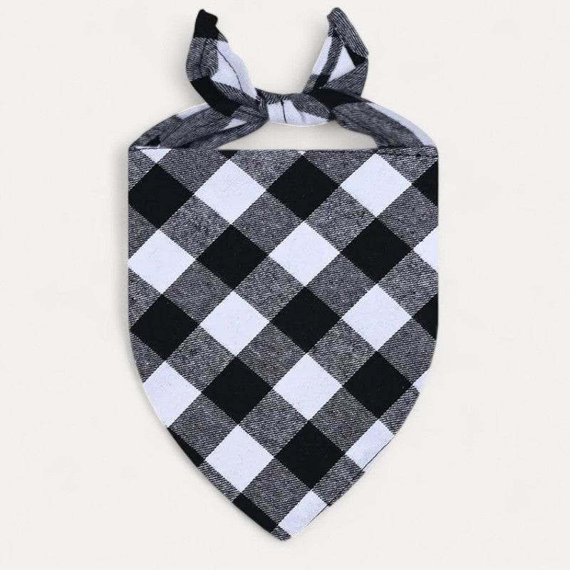 Bandana à carreaux pour chien