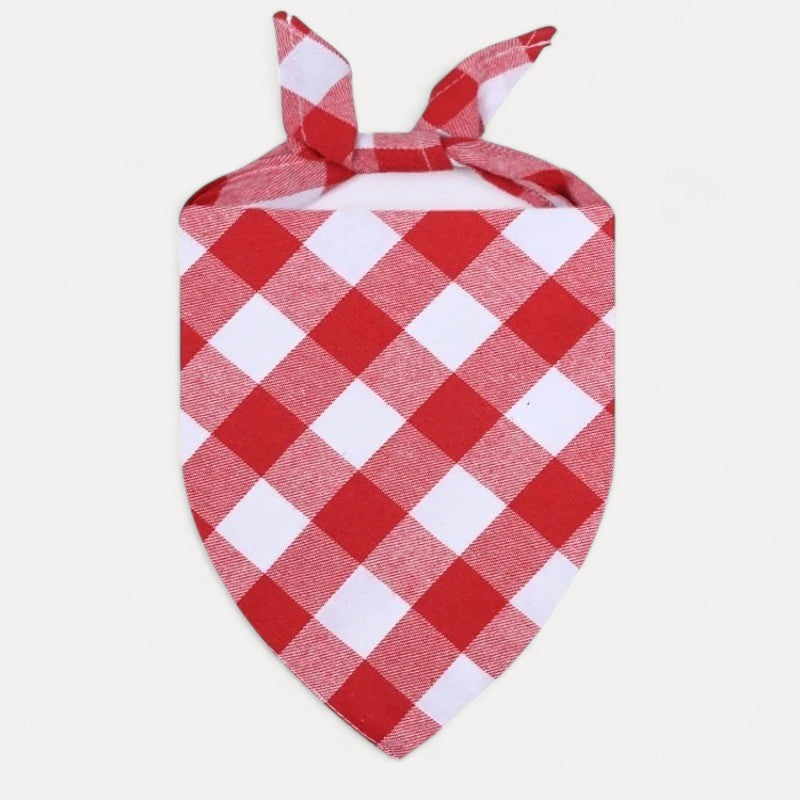 Bandana à carreaux pour chien