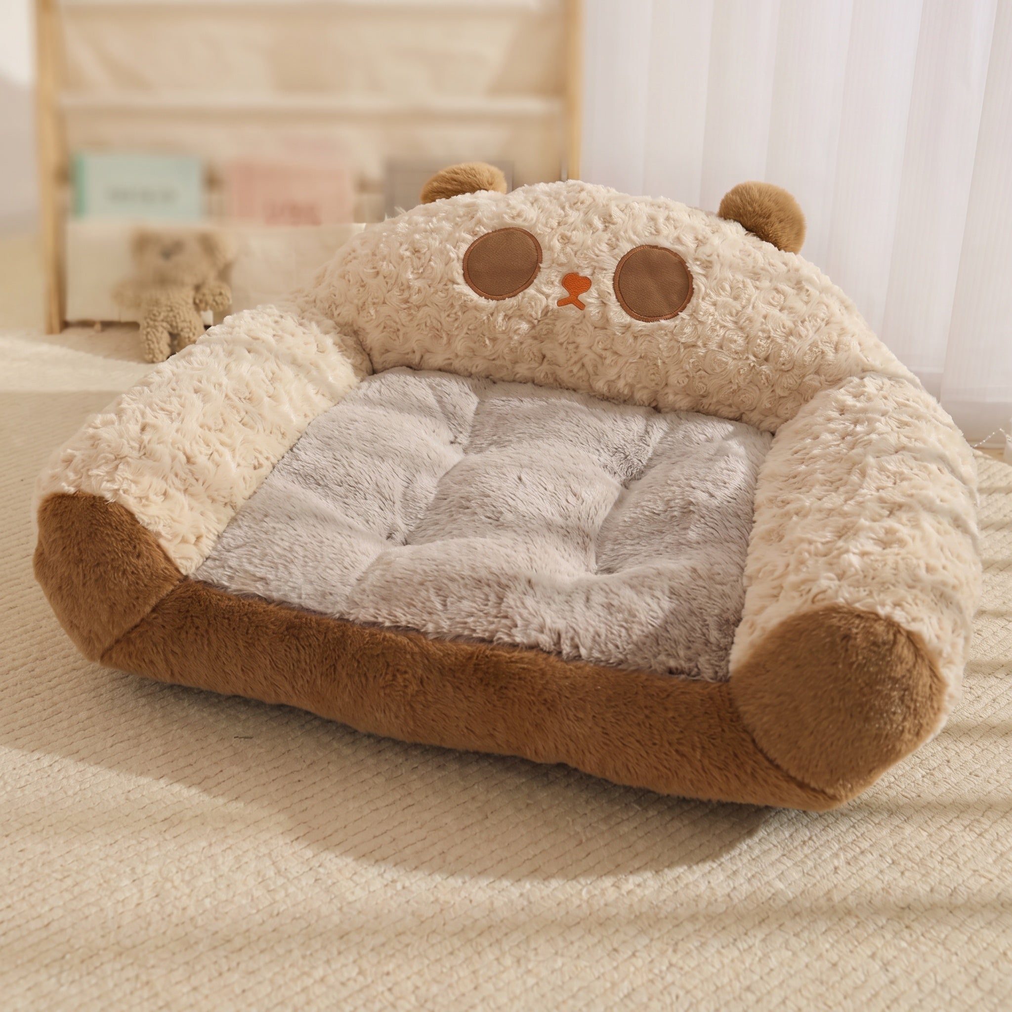 Panier pour chien en peluche douce