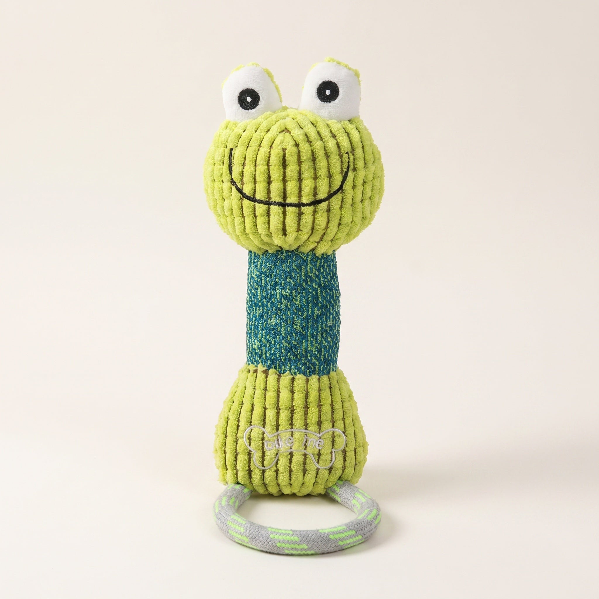 Jouet pour chien en peluche avec anneau
